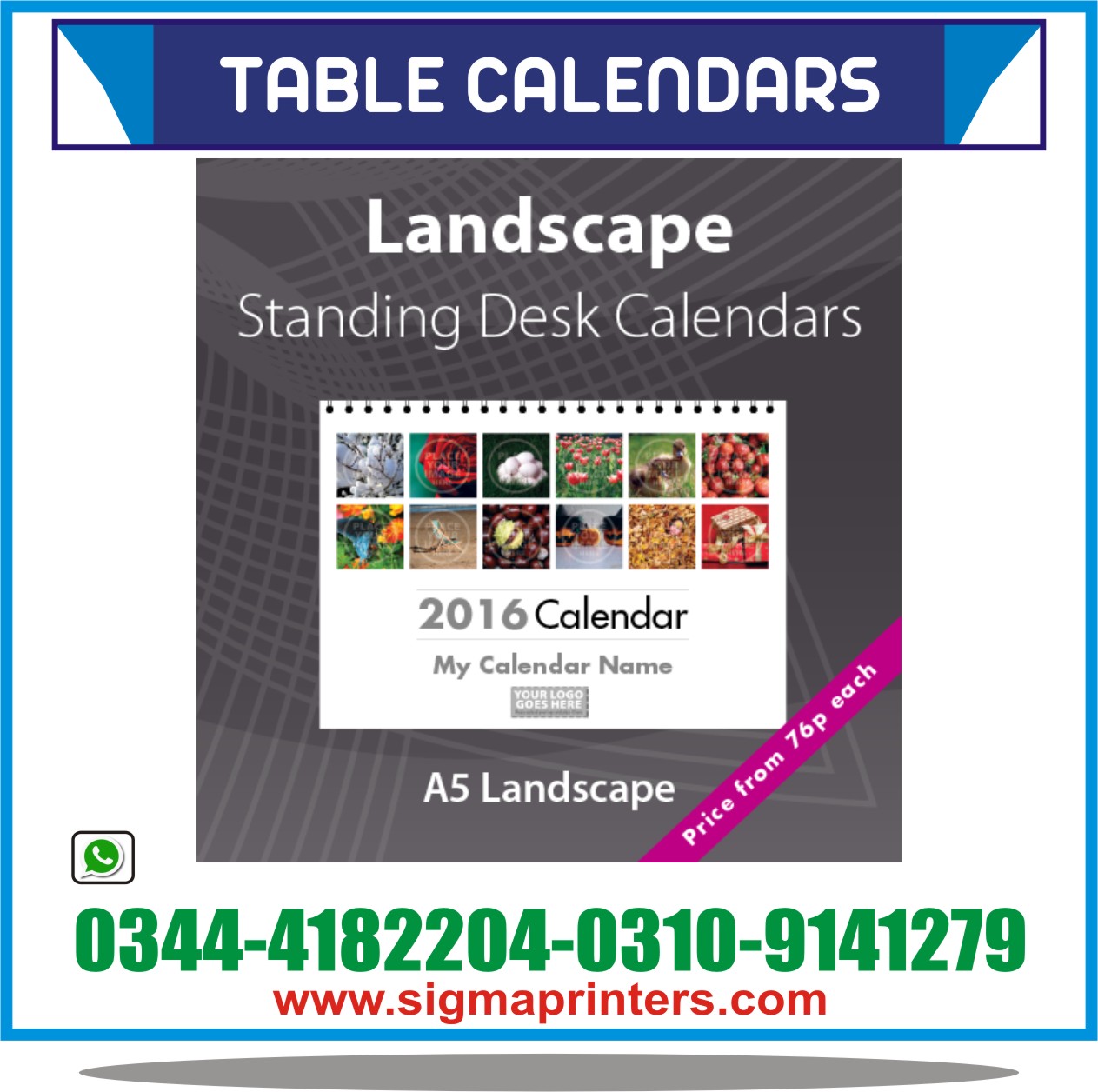 TABLE CALENDARS PRINTING IN ISLAMABAD